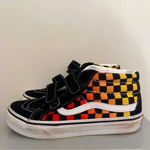 Sk8-Mid Reissue V "Flame Logo Repeat" sneakers. Kids Size 2